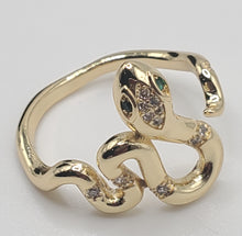 Load image into Gallery viewer, Gold Snake Ring
